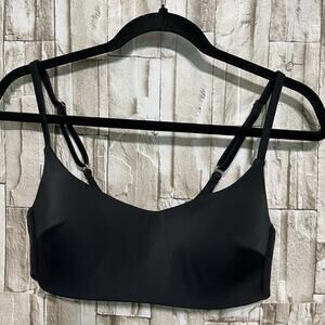 Victoria's Secret Black LARGE Love Cloud Smooth Straight Neck Lounge Bra